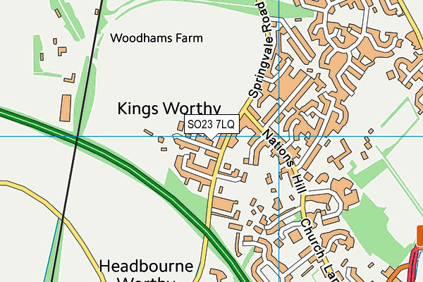 SO23 7LQ map - OS VectorMap District (Ordnance Survey)