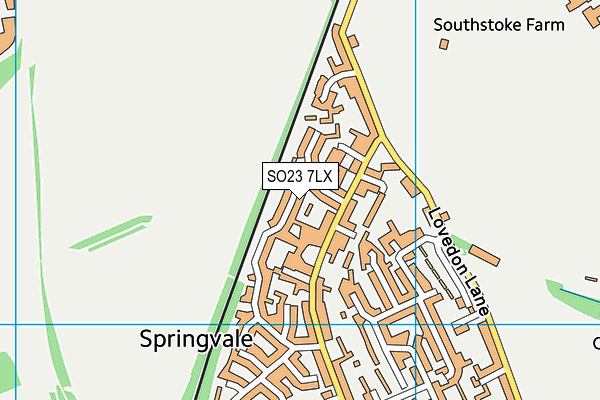 SO23 7LX map - OS VectorMap District (Ordnance Survey)