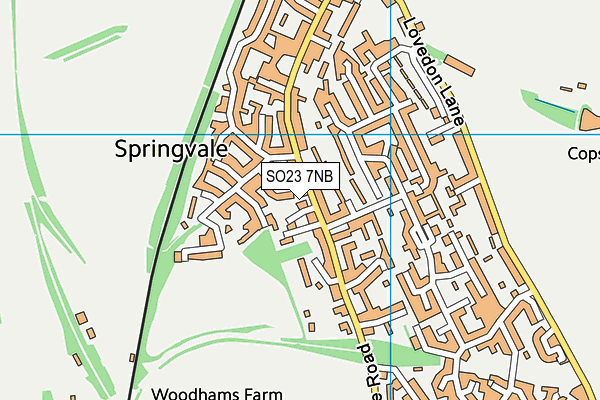 SO23 7NB map - OS VectorMap District (Ordnance Survey)