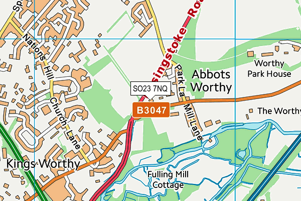 SO23 7NQ map - OS VectorMap District (Ordnance Survey)