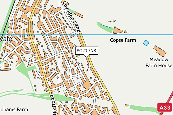 SO23 7NS map - OS VectorMap District (Ordnance Survey)