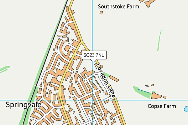 SO23 7NU map - OS VectorMap District (Ordnance Survey)