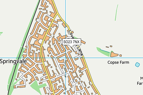 SO23 7NX map - OS VectorMap District (Ordnance Survey)