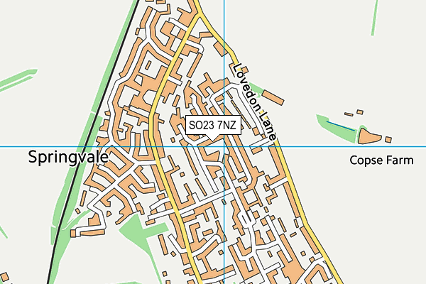 SO23 7NZ map - OS VectorMap District (Ordnance Survey)