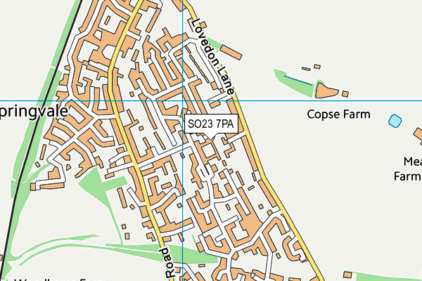 SO23 7PA map - OS VectorMap District (Ordnance Survey)