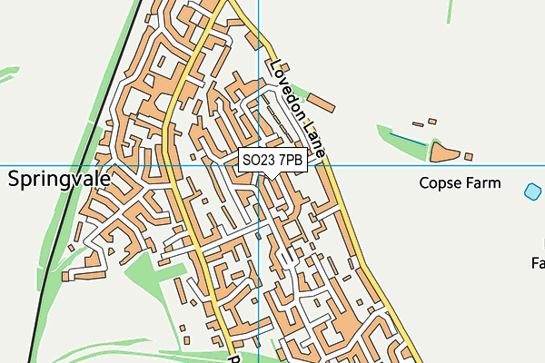 SO23 7PB map - OS VectorMap District (Ordnance Survey)