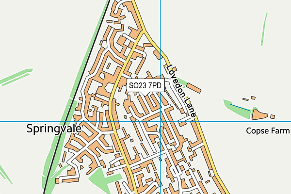 SO23 7PD map - OS VectorMap District (Ordnance Survey)