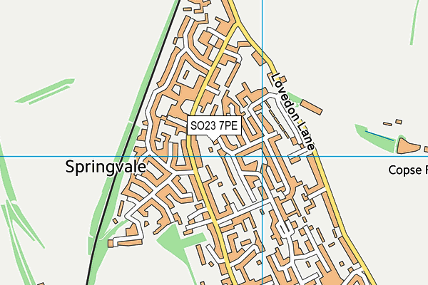 SO23 7PE map - OS VectorMap District (Ordnance Survey)