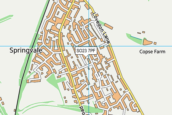 SO23 7PF map - OS VectorMap District (Ordnance Survey)