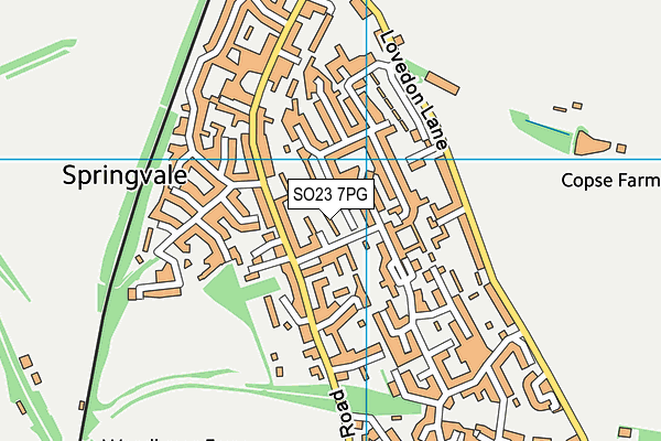 SO23 7PG map - OS VectorMap District (Ordnance Survey)