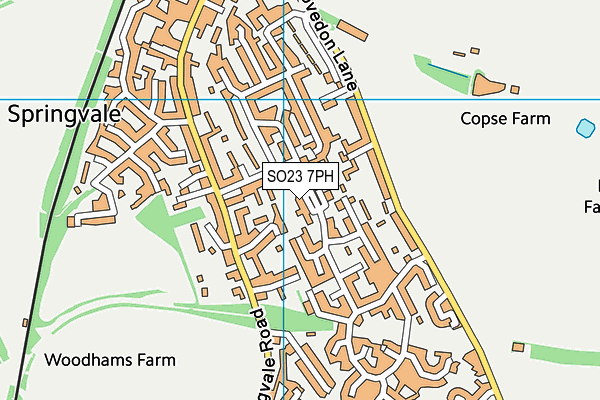 SO23 7PH map - OS VectorMap District (Ordnance Survey)