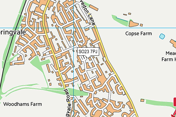 SO23 7PJ map - OS VectorMap District (Ordnance Survey)