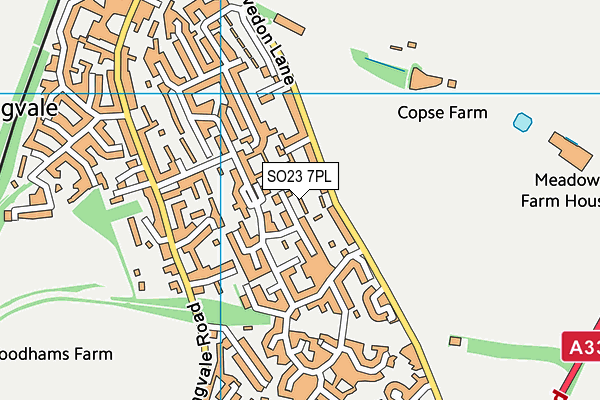 SO23 7PL map - OS VectorMap District (Ordnance Survey)