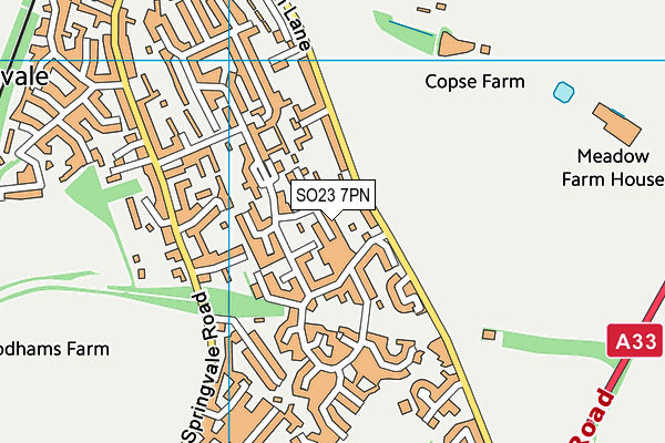 SO23 7PN map - OS VectorMap District (Ordnance Survey)