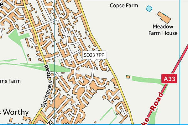 SO23 7PP map - OS VectorMap District (Ordnance Survey)