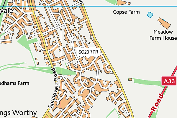 SO23 7PR map - OS VectorMap District (Ordnance Survey)