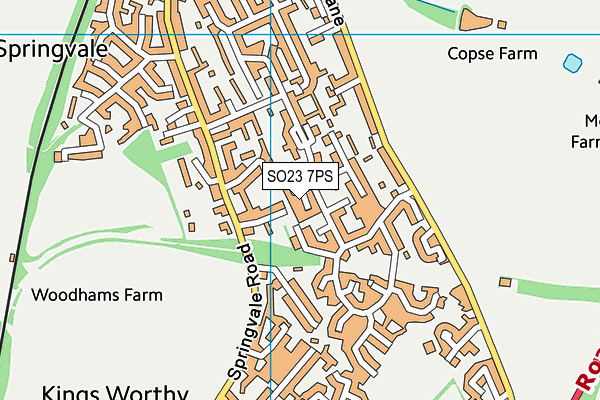 SO23 7PS map - OS VectorMap District (Ordnance Survey)
