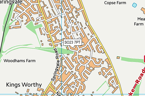 SO23 7PT map - OS VectorMap District (Ordnance Survey)