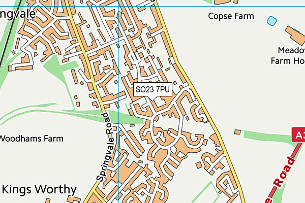 SO23 7PU map - OS VectorMap District (Ordnance Survey)