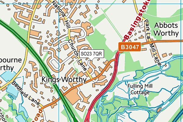 SO23 7QR map - OS VectorMap District (Ordnance Survey)