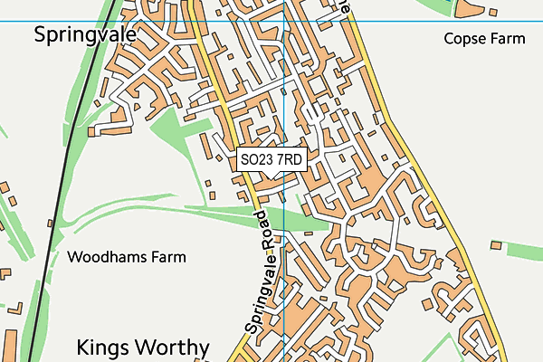 SO23 7RD map - OS VectorMap District (Ordnance Survey)