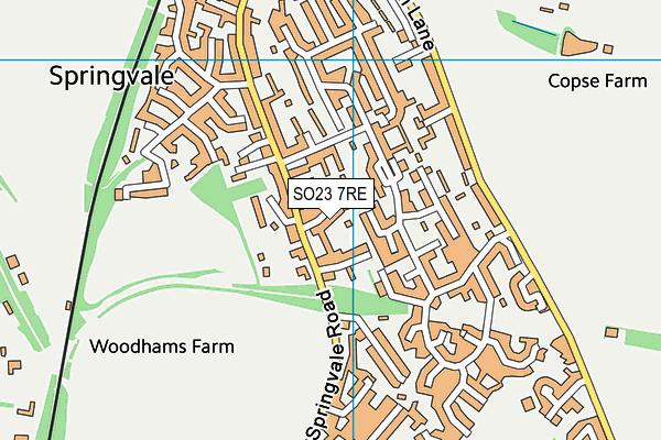 SO23 7RE map - OS VectorMap District (Ordnance Survey)