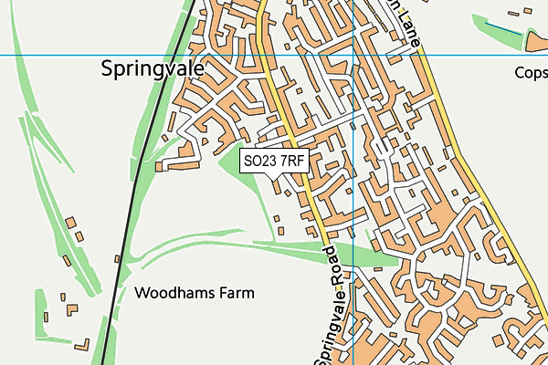 SO23 7RF map - OS VectorMap District (Ordnance Survey)