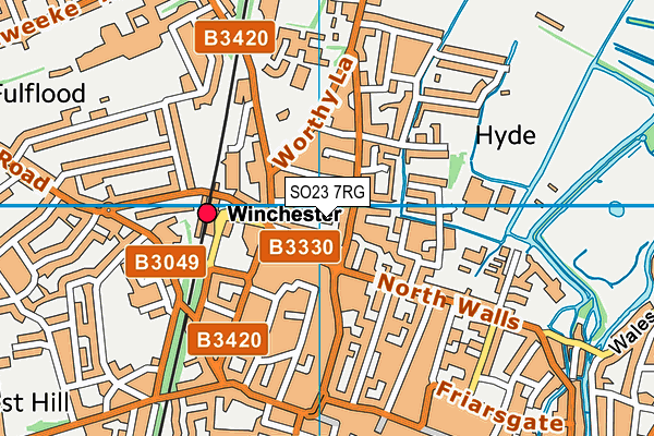 SO23 7RG map - OS VectorMap District (Ordnance Survey)