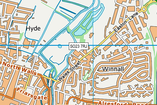 SO23 7RJ map - OS VectorMap District (Ordnance Survey)