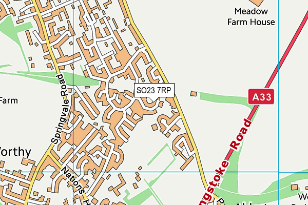 SO23 7RP map - OS VectorMap District (Ordnance Survey)