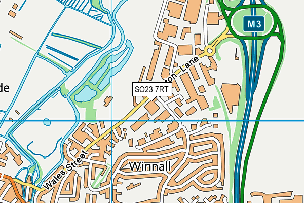 SO23 7RT map - OS VectorMap District (Ordnance Survey)