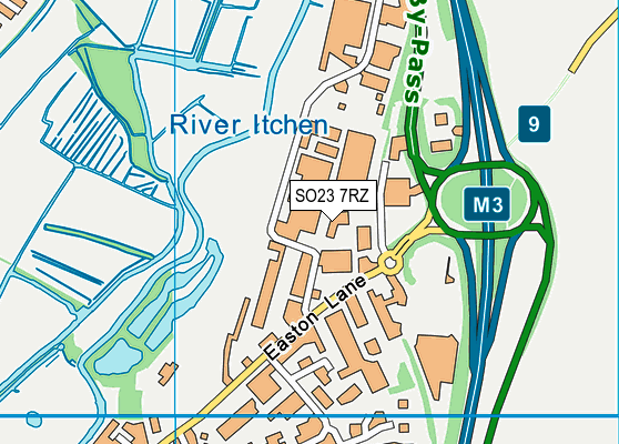 SO23 7RZ map - OS VectorMap District (Ordnance Survey)