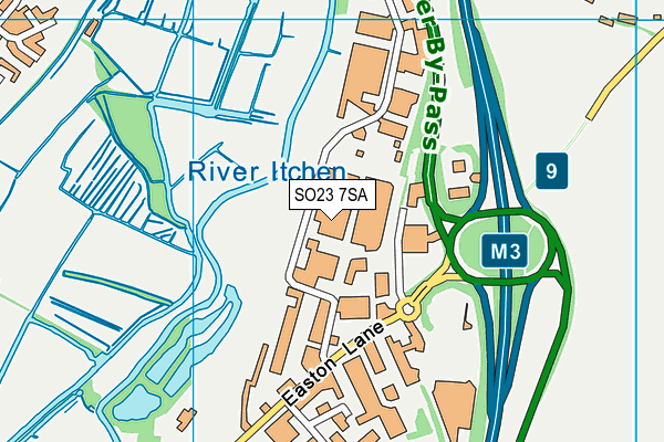 SO23 7SA map - OS VectorMap District (Ordnance Survey)