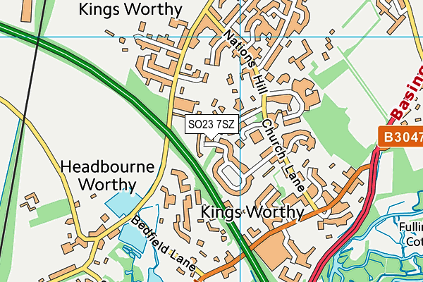 SO23 7SZ map - OS VectorMap District (Ordnance Survey)