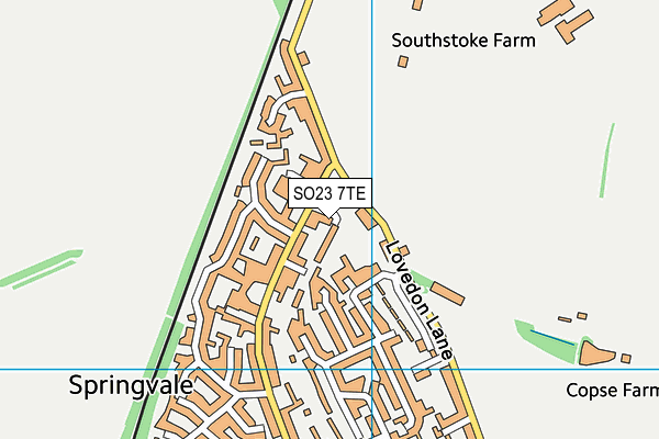 SO23 7TE map - OS VectorMap District (Ordnance Survey)