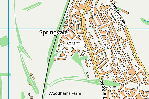 SO23 7TL map - OS VectorMap District (Ordnance Survey)