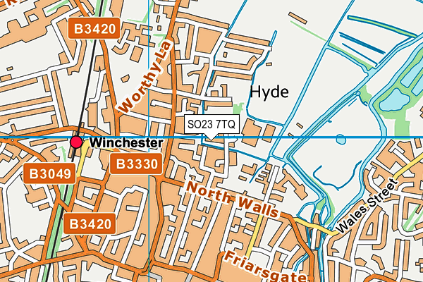 SO23 7TQ map - OS VectorMap District (Ordnance Survey)