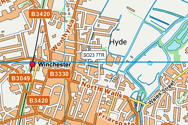 SO23 7TR map - OS VectorMap District (Ordnance Survey)