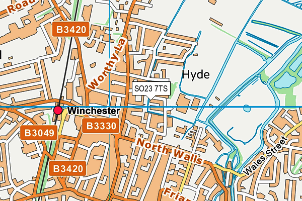 SO23 7TS map - OS VectorMap District (Ordnance Survey)