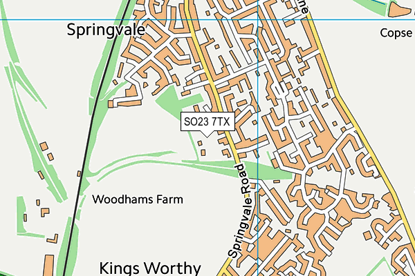 SO23 7TX map - OS VectorMap District (Ordnance Survey)