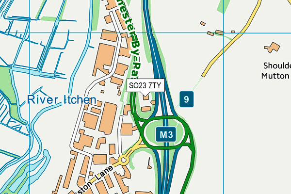 SO23 7TY map - OS VectorMap District (Ordnance Survey)