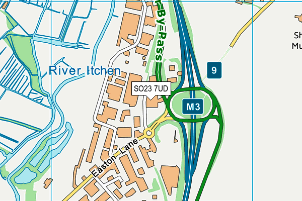 SO23 7UD map - OS VectorMap District (Ordnance Survey)