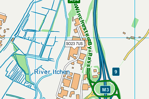 SO23 7US map - OS VectorMap District (Ordnance Survey)