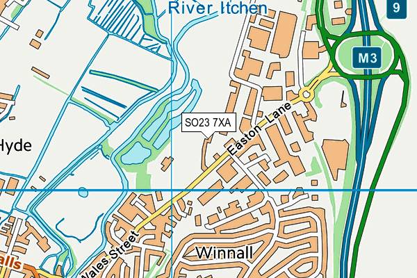 SO23 7XA map - OS VectorMap District (Ordnance Survey)