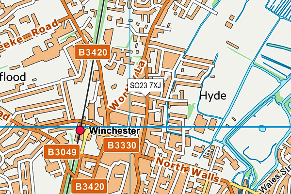 SO23 7XJ map - OS VectorMap District (Ordnance Survey)