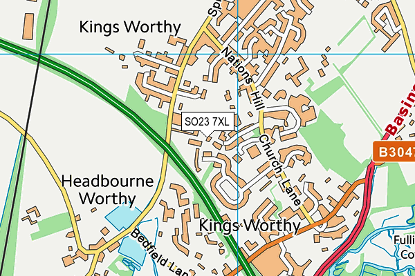 SO23 7XL map - OS VectorMap District (Ordnance Survey)