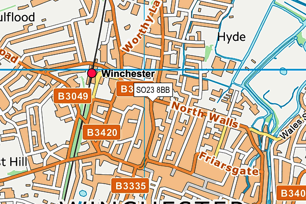 SO23 8BB map - OS VectorMap District (Ordnance Survey)