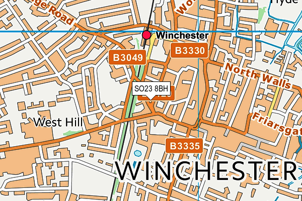 SO23 8BH map - OS VectorMap District (Ordnance Survey)