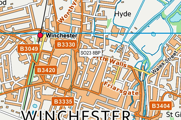 SO23 8BP map - OS VectorMap District (Ordnance Survey)