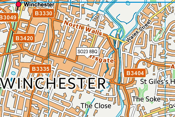 SO23 8BQ map - OS VectorMap District (Ordnance Survey)